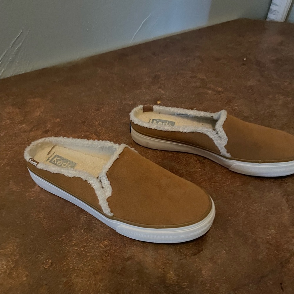 Keds Double decker mule, tan suede shoes, new without tags, size 6